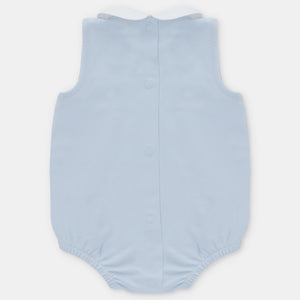 Pelele Corto "Interlock" Niño Smock Celeste