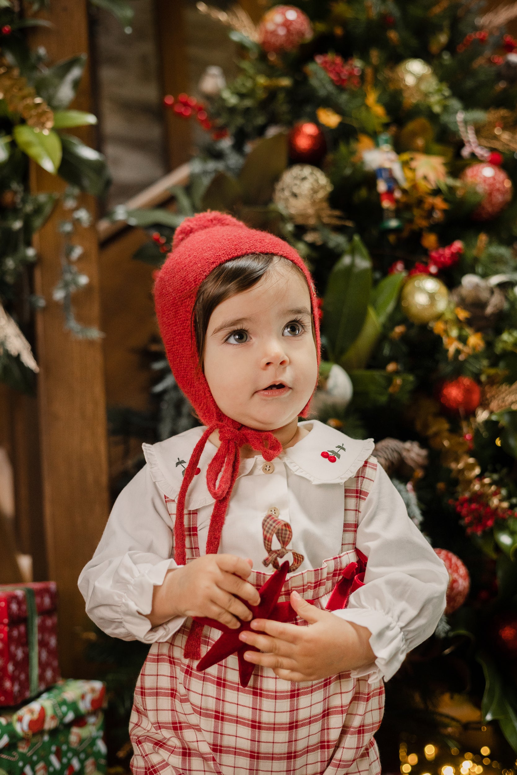 Camisa con Bordado y Ranita Cuadros "Acebo"