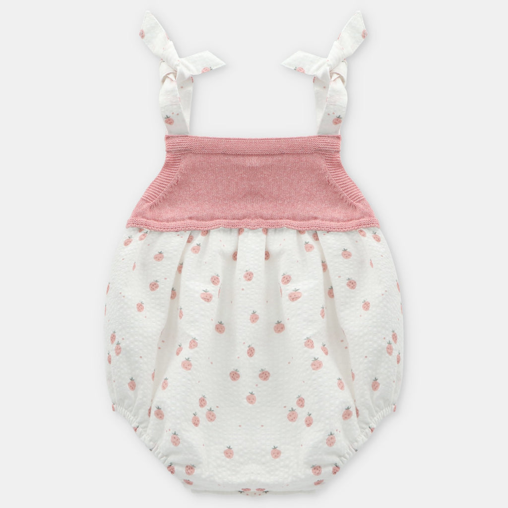 Baby Romper Pink and Strawberrys