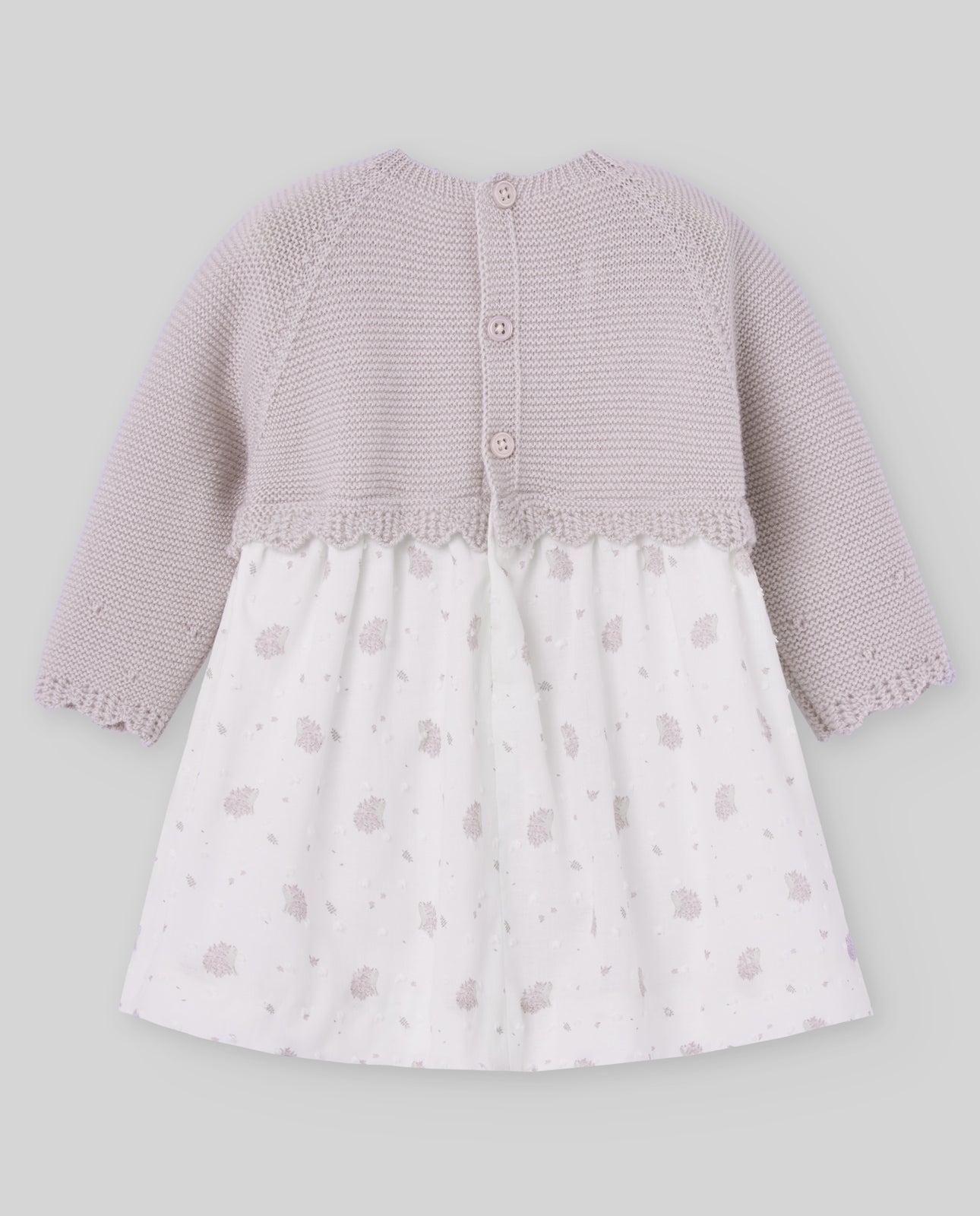 Vestido Mixto "Erizos" Malva