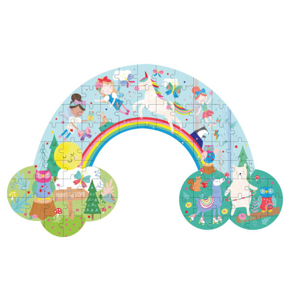 Rompecabezas Infantil 80pzs Hadas y Arcoiris