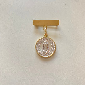 Medalla Plata con Bisel Oro 14K