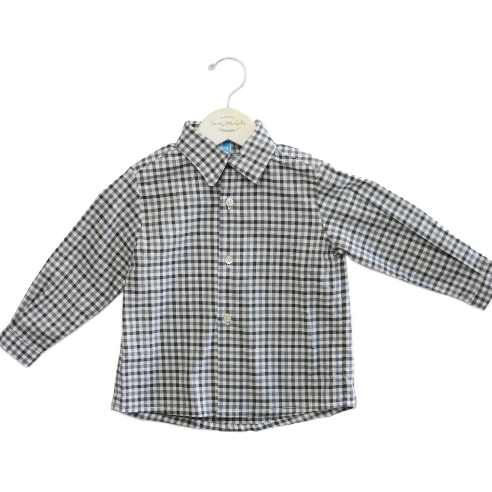 Camisa Cuadros (verde gris)